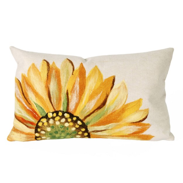 Oversize Sunflower Throw Pillow Yellow Liora Manne