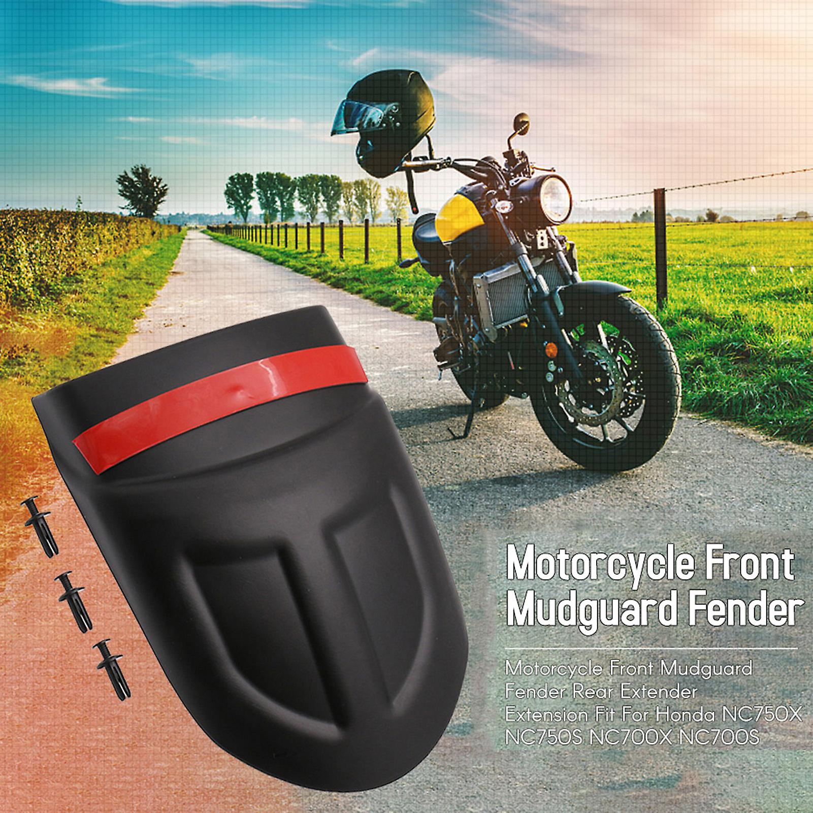 Black Motorcycle Front Mudguard Fender Rear Extender Extension Replacement For Honda Nc750x Nc750s Nc700x Nc700s