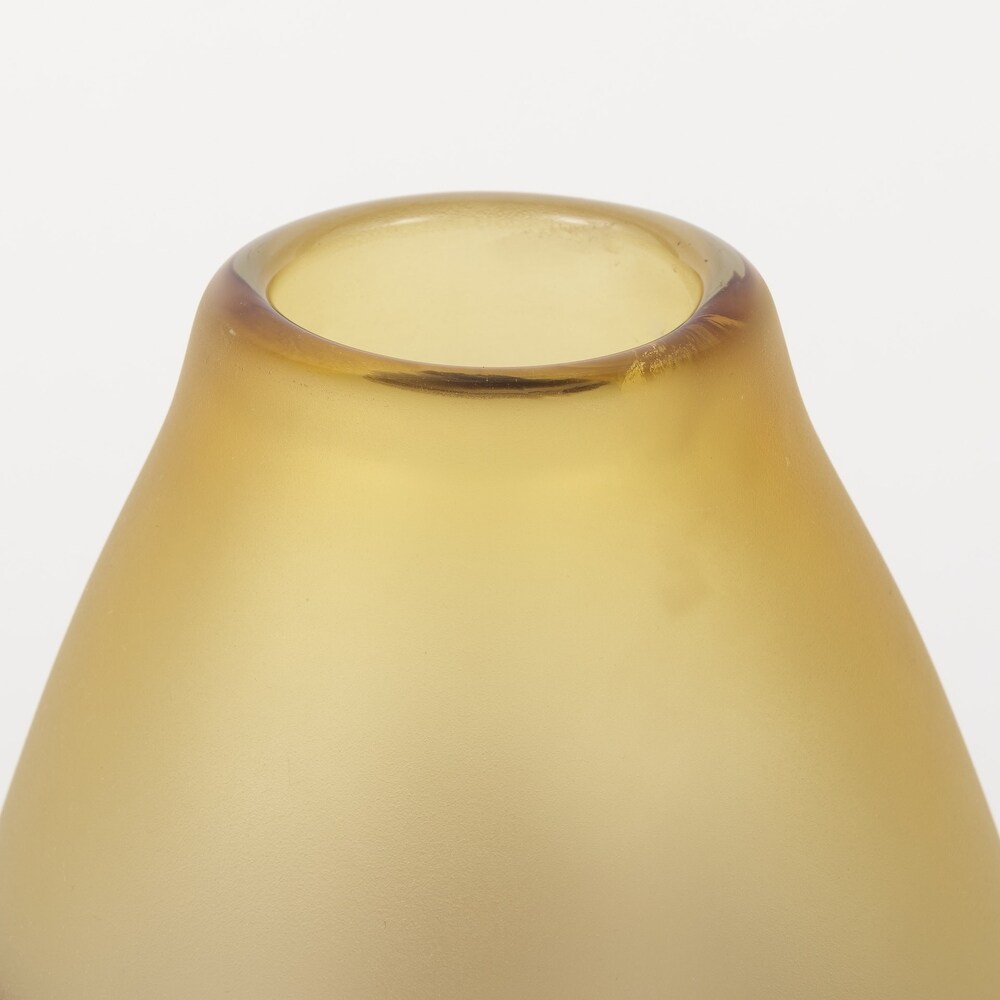 Brown and Beige Smoky Sand Dunes Glass Vase