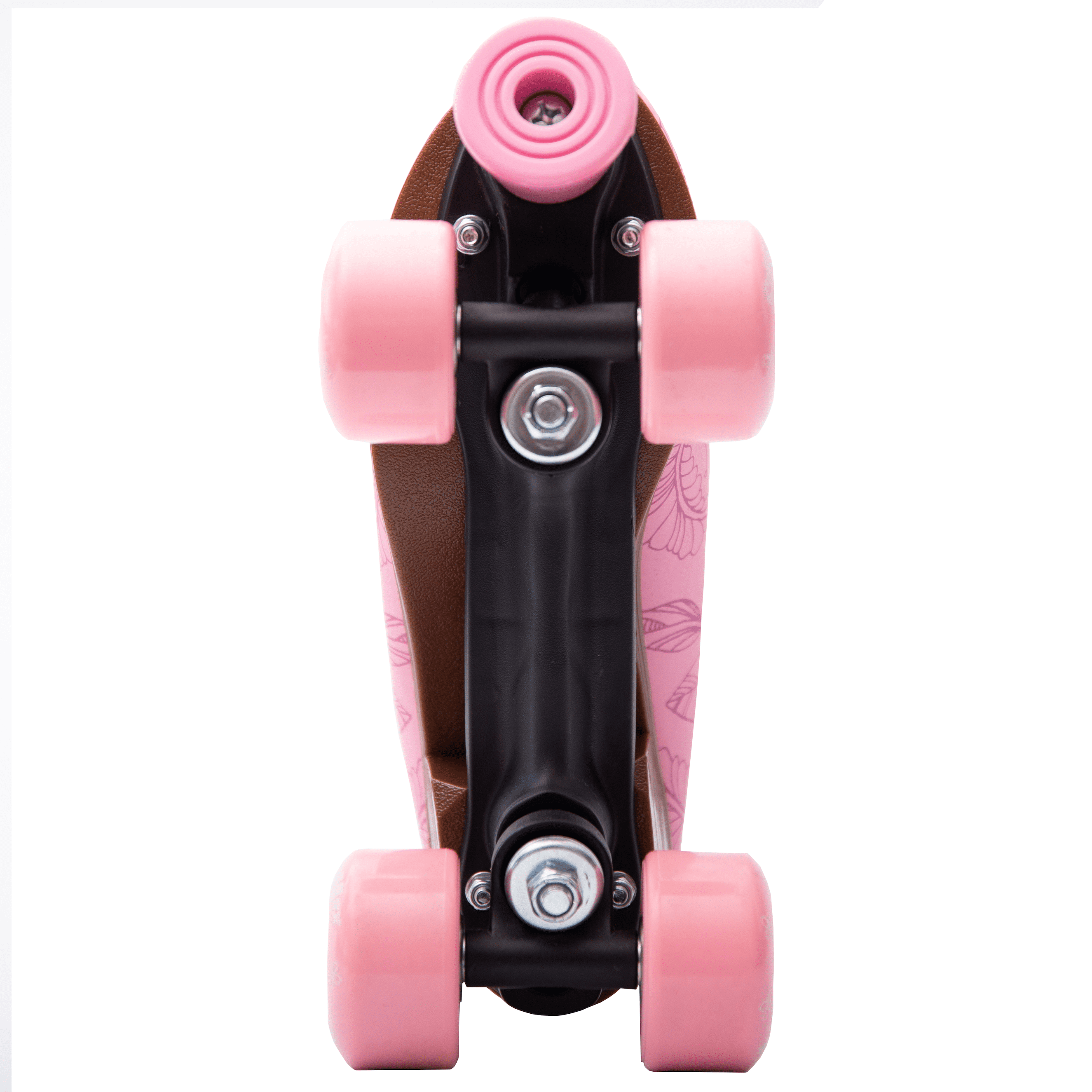 Quad Roller Skates for Girls and Women Size 7 Adult Pink Flower Outdoor Indoor and Rink Skating Classic Hightop Fashionable Design