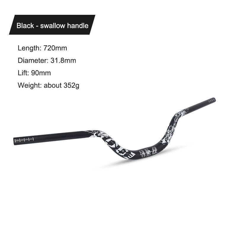 Swallow Shaped Mountain Bike Full Carbon Bicycle Handlebar 31.8*620 720mm Mtb Bike Parts Aluminum oy 7075 Cycling Handle Bar