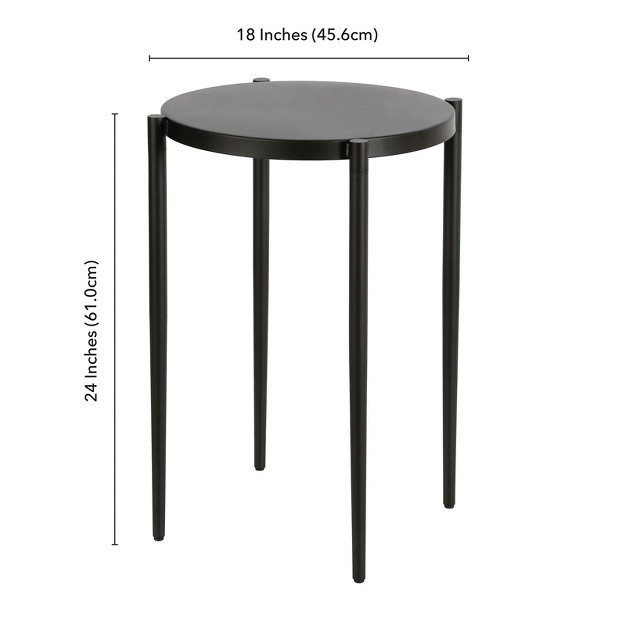 Metal Round Contemporary Side Table In Black Henn amp hart