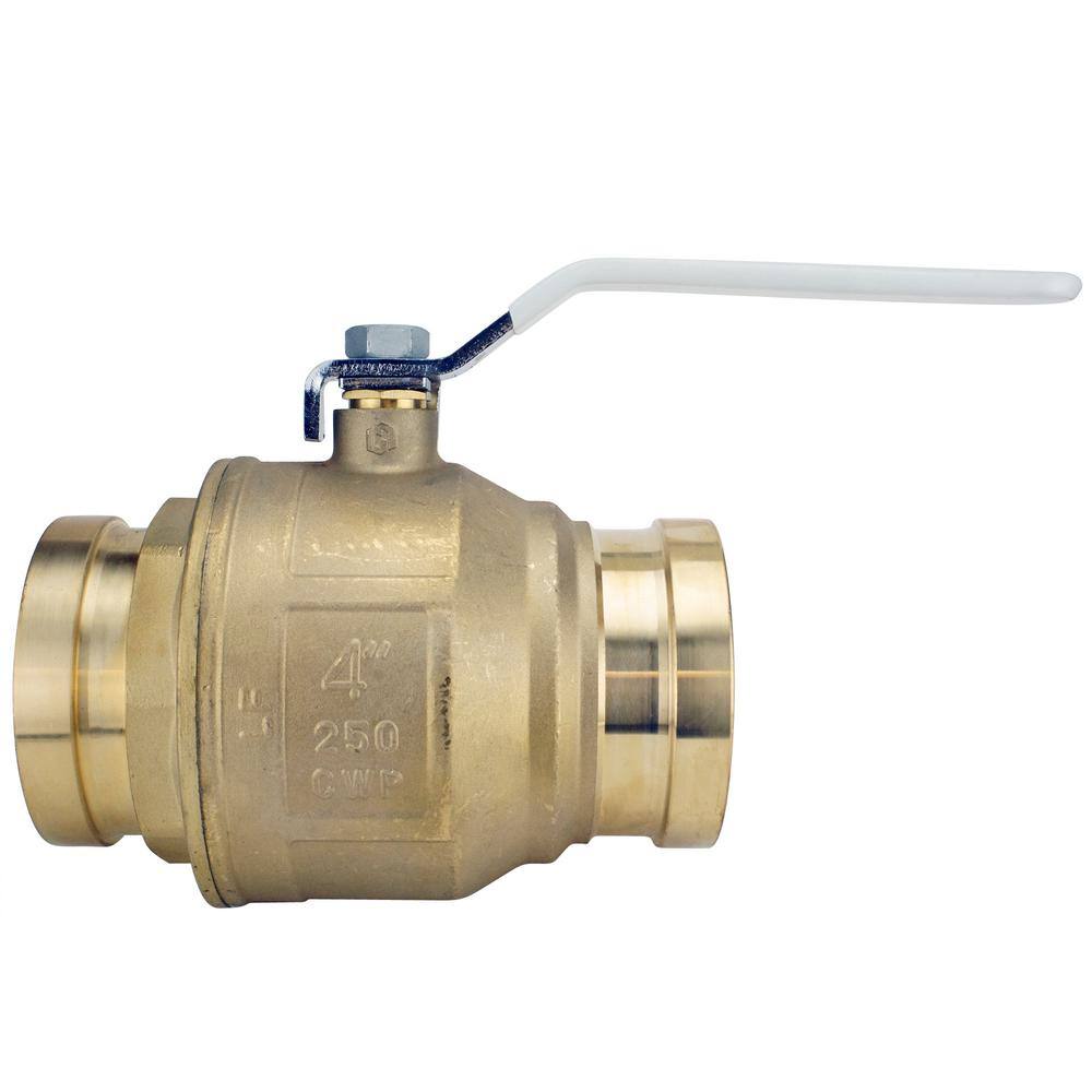 Apollo 4 in. Brass Press x Press Full Port Ball Valve 94VLF10A01A