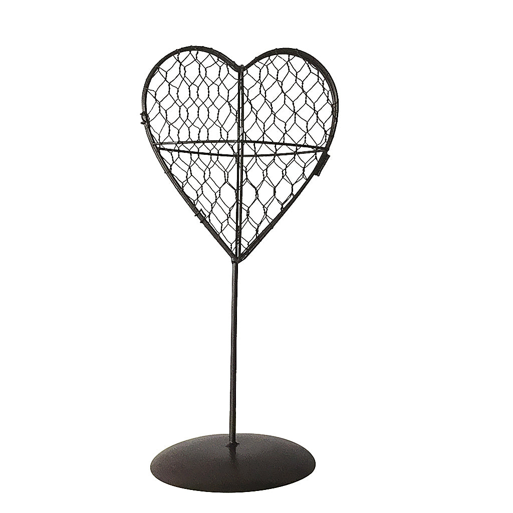 Heart Succulent Pot Standing Planter Plant Holder Basket Made of Wire