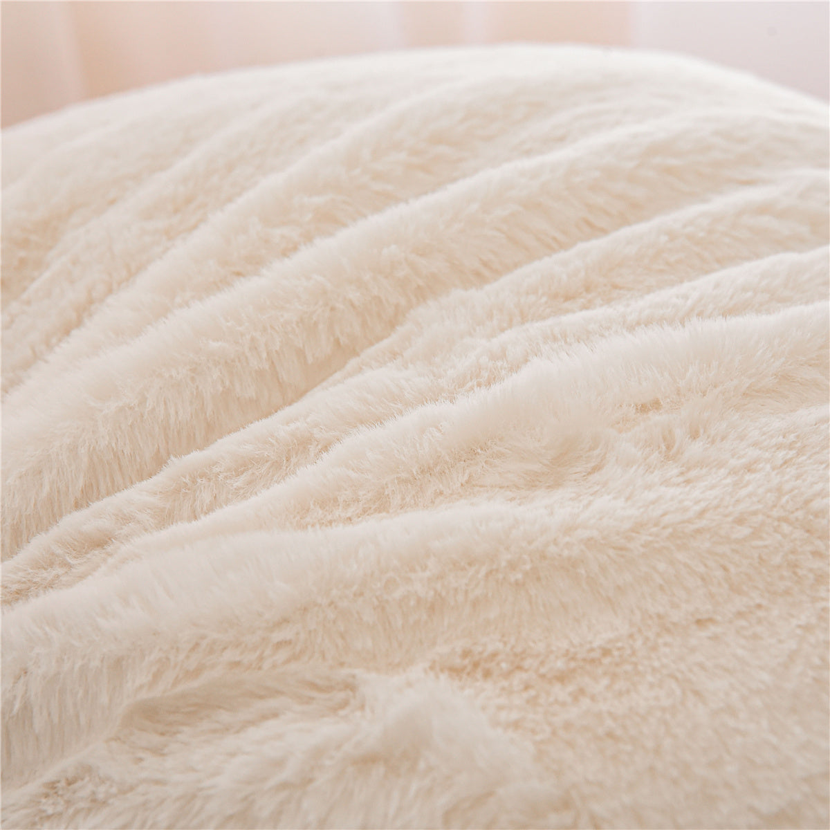 Btargot Faux Fur Lounge Backrest Reading Pillow for the Bed with Arms， Ivory， Specialty Size