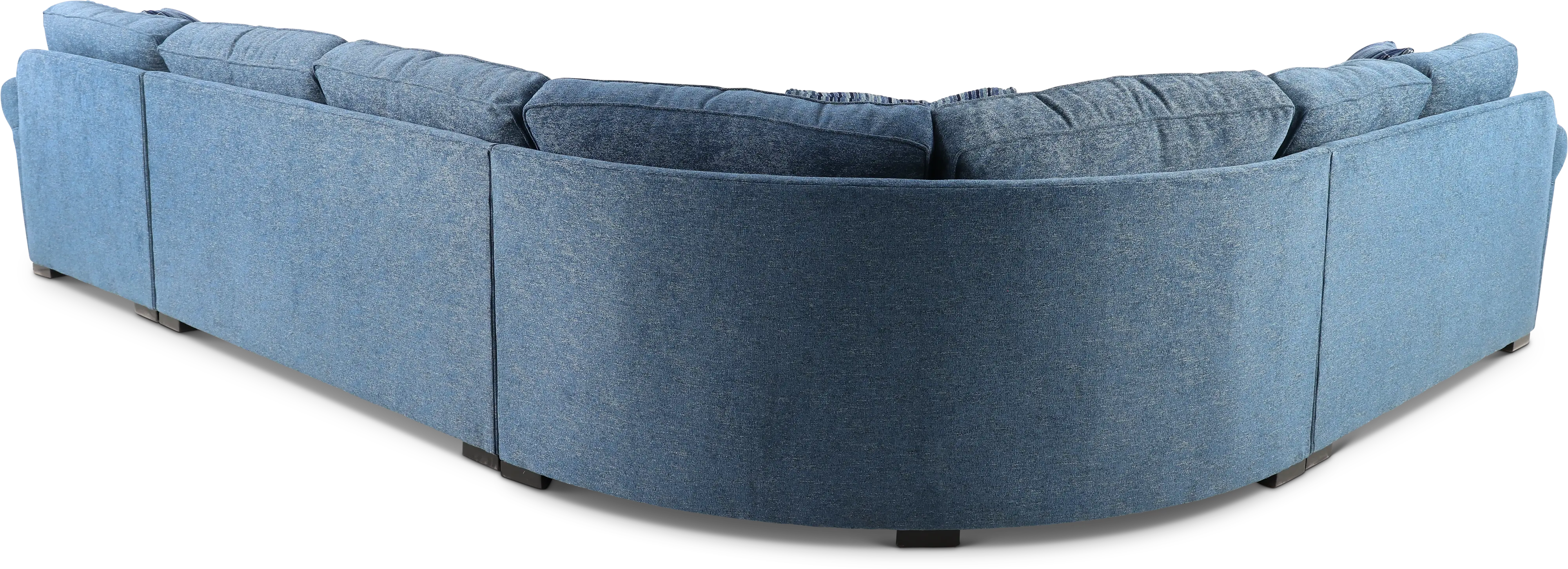 Orion Blue 4 Piece Curved Sectional