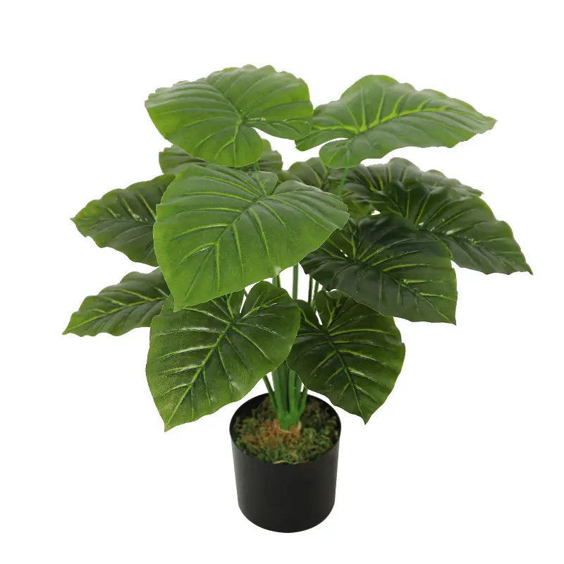 High Quality and Durable Artificial 12 Green Heads Plant Potted