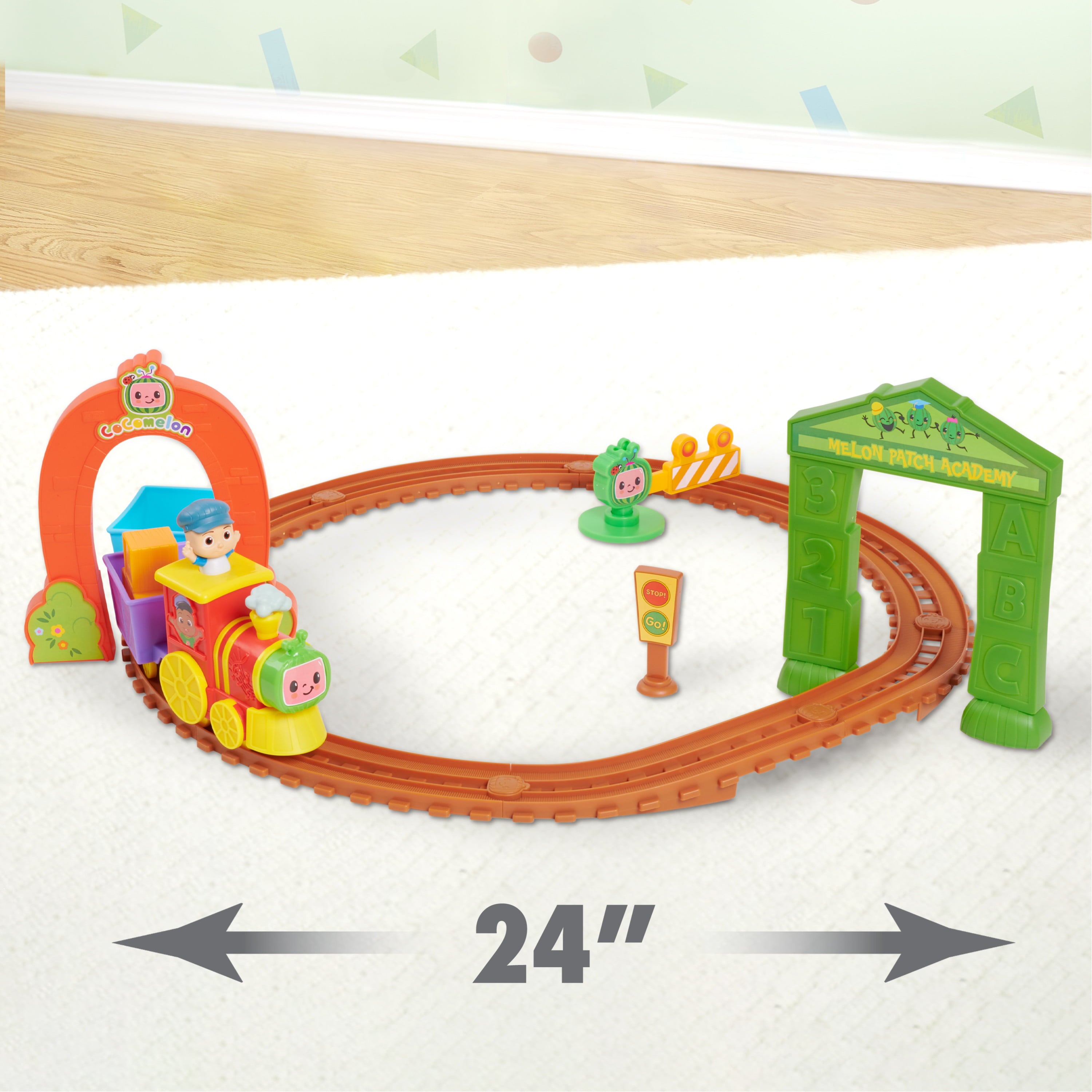 CoComelon All Aboard Music Train， Toy Figures and Playsets， Officially Licensed Kids Toys for Ages 18 Month， Gifts and Presents