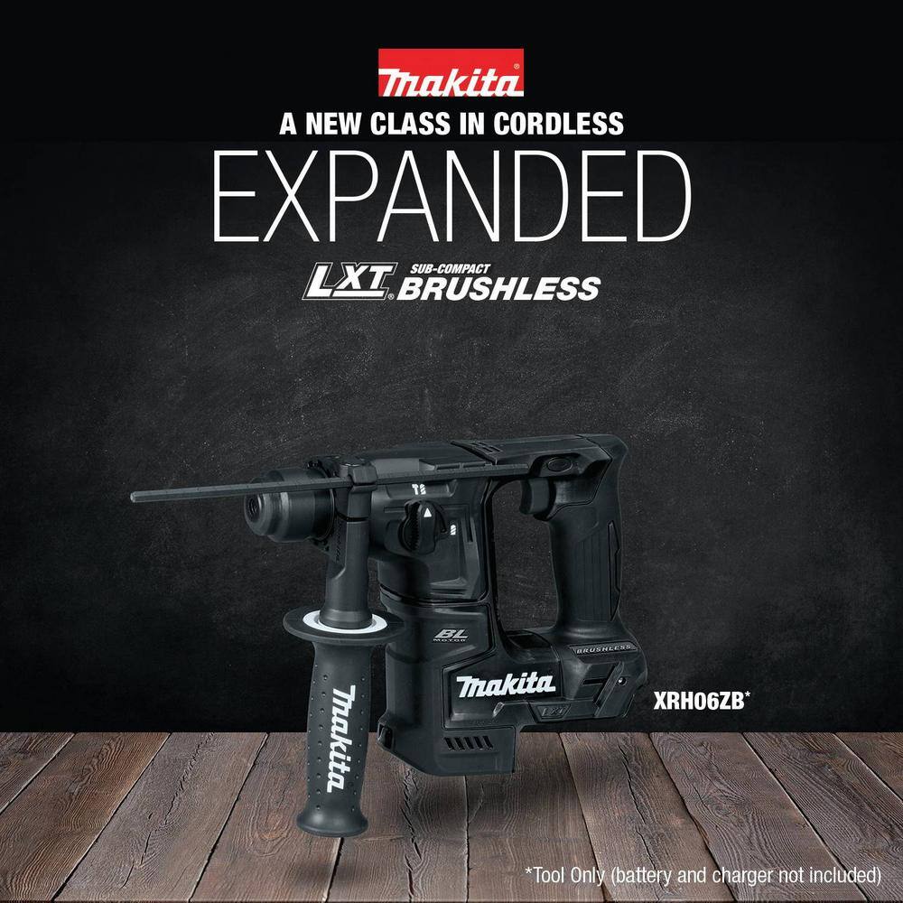 Makita 18V LXT Sub-Compact Lithium-Ion Brushless Cordless 1116 in. Rotary Hammer accepts SDS-PLUS bits Tool Only XRH06ZB