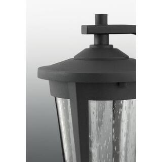 Progress Lighting East Haven LED Collection 1-Light Textured Black Clear Seeded Glass Transitional Outdoor Large Wall Lantern Light P6079-3130K9