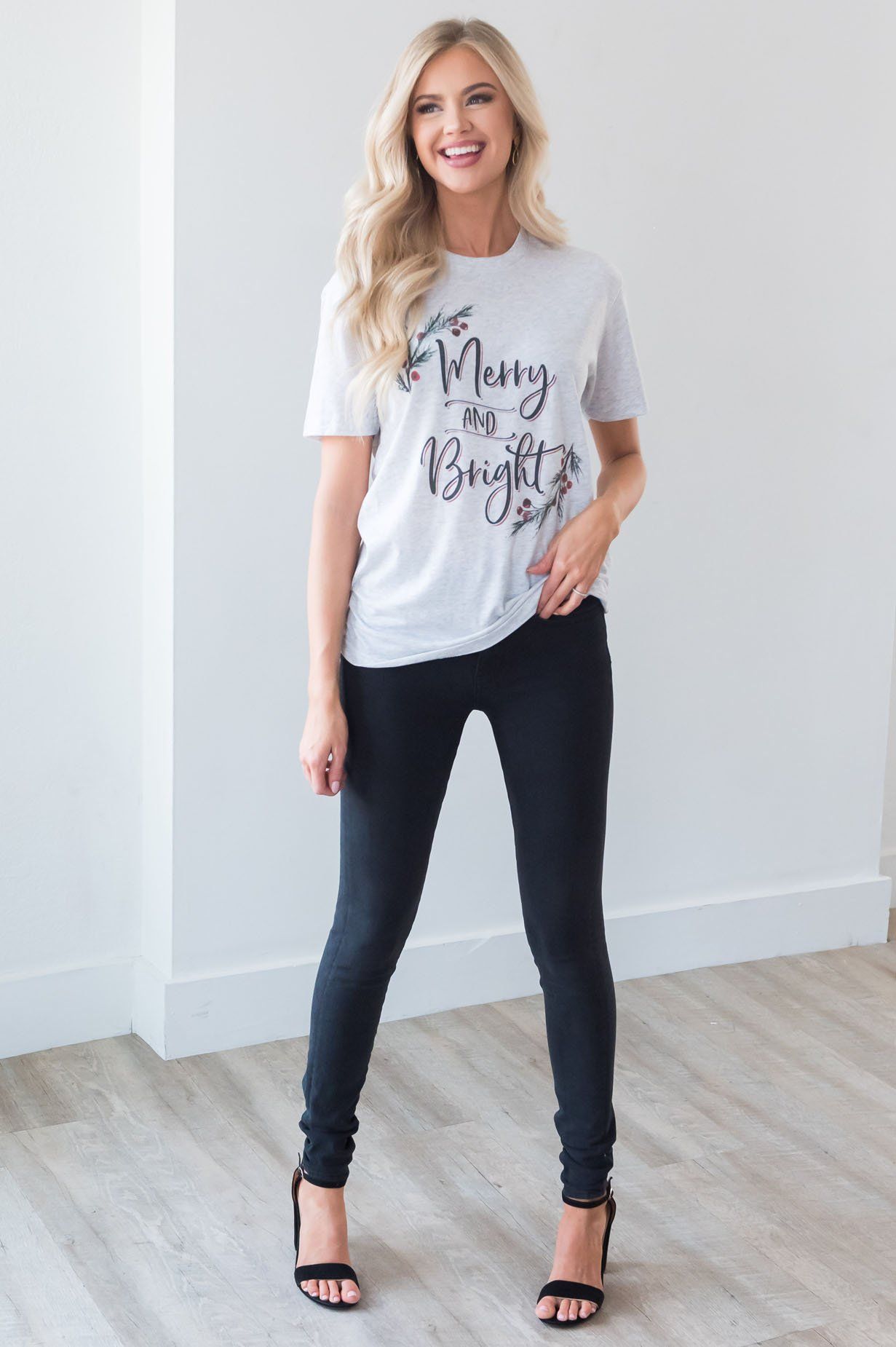 Merry & Bright Modest Tee