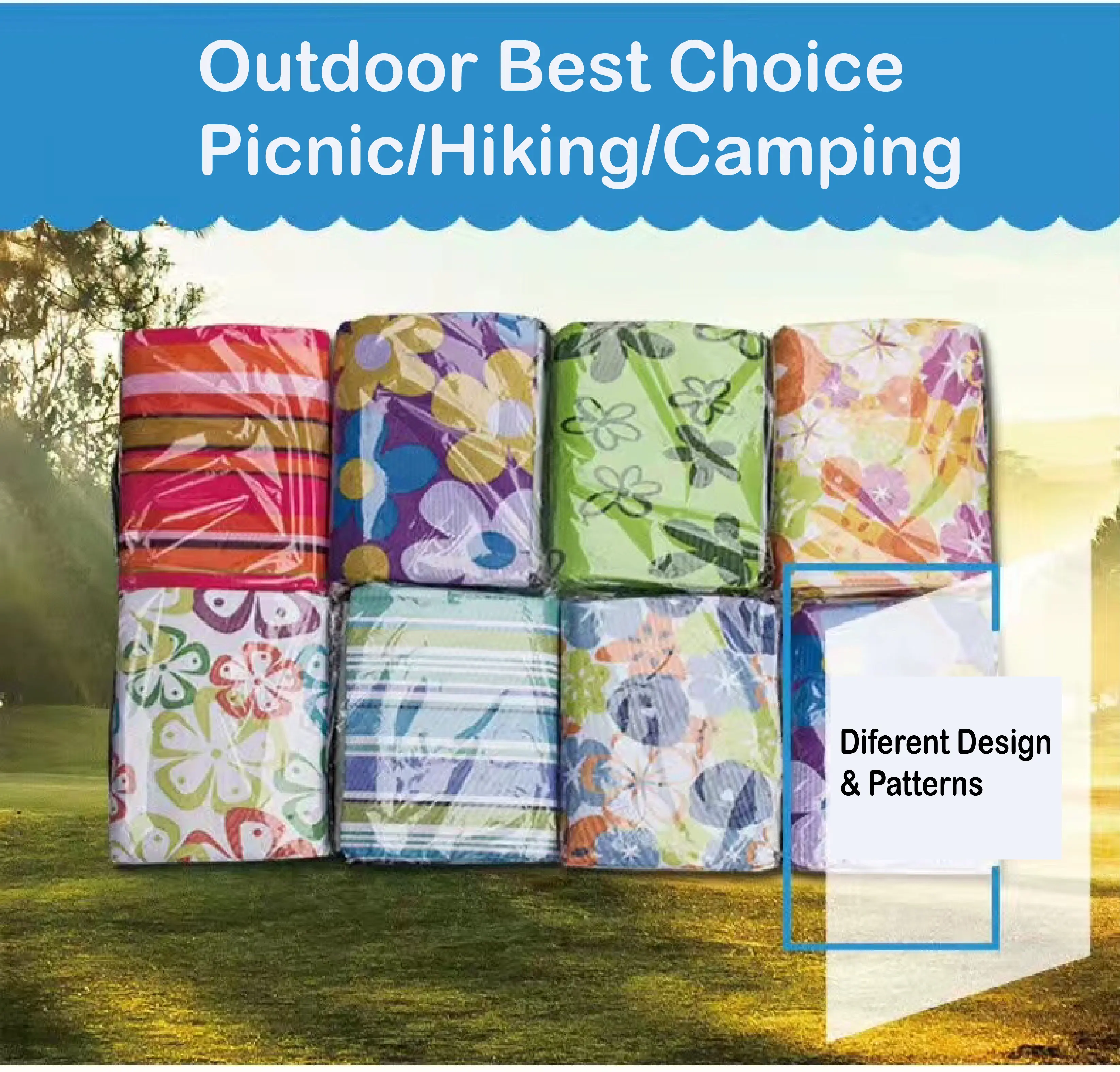 Outdoor camping hiking Large picnic blanket picnic blanket boho recycled picnic blanket