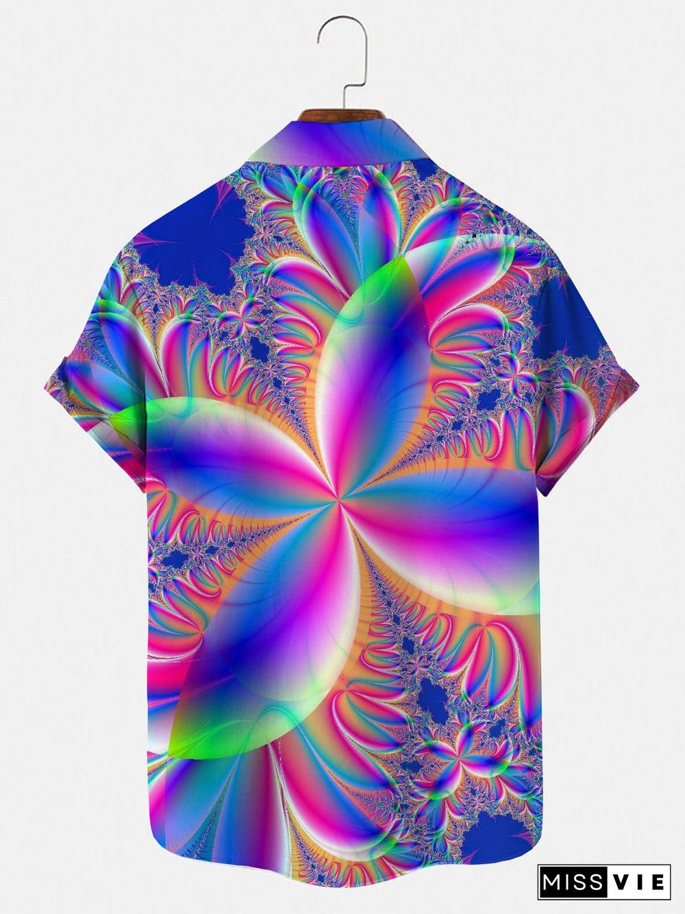 Abstract Men's Shirts With Pocket