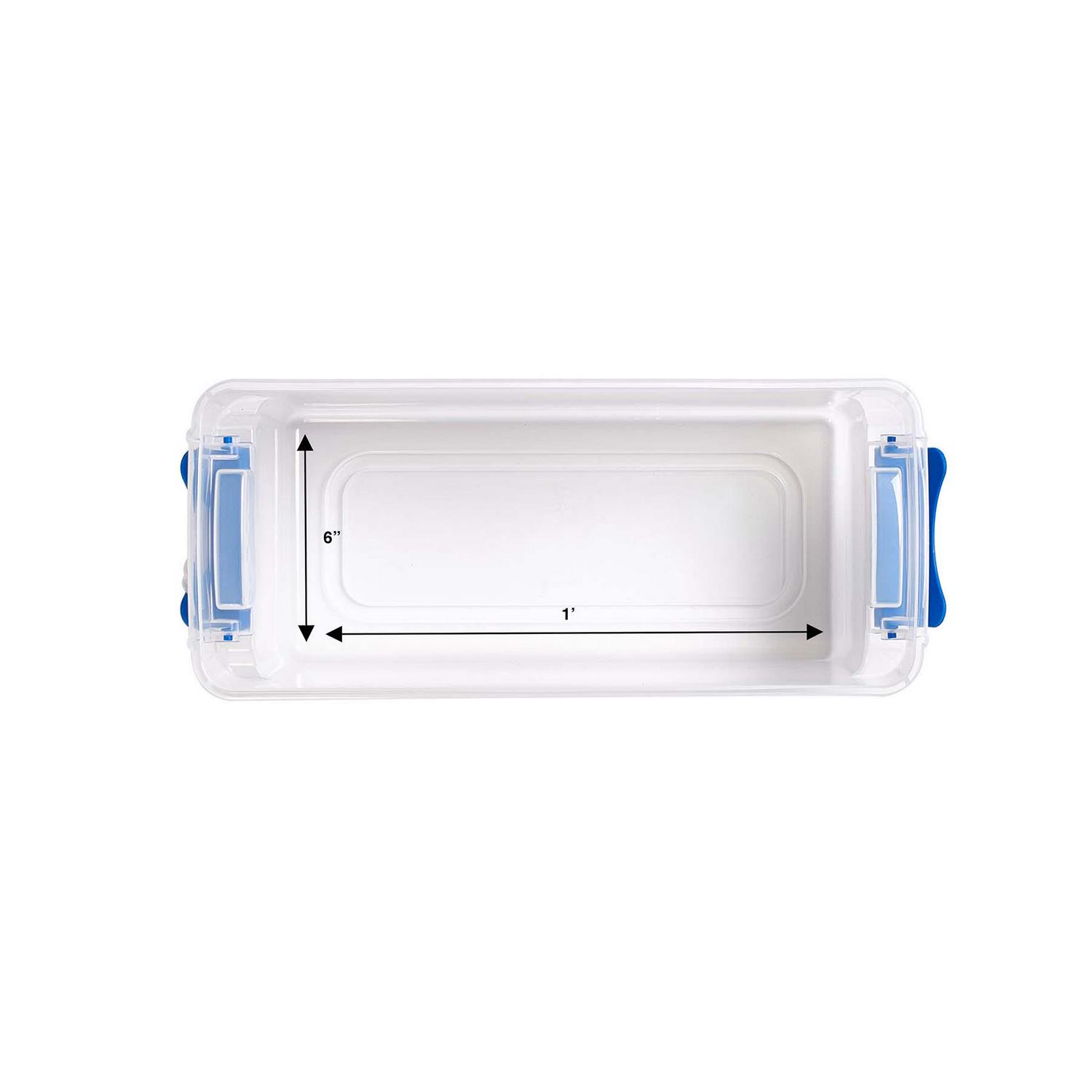 Homz 75qt Latching Plastic Storage Container Clear