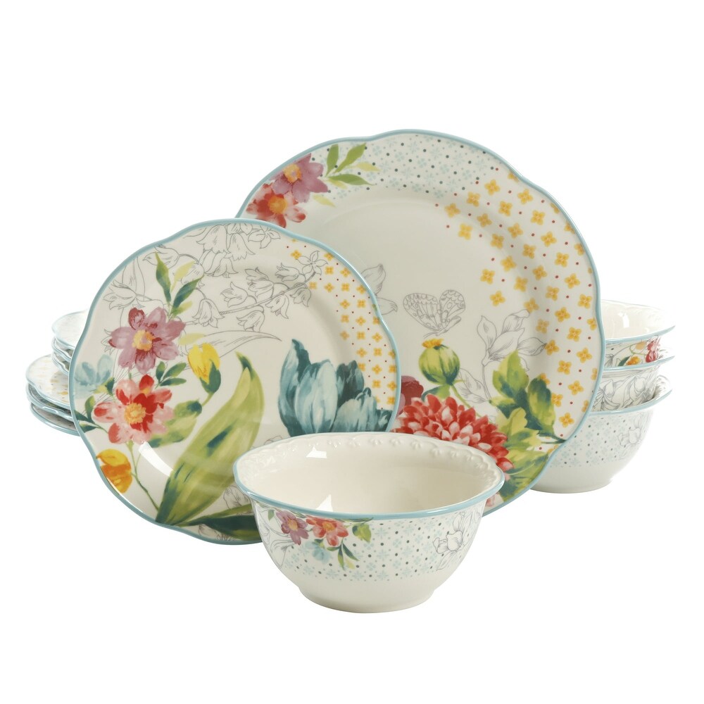 Blooming Bouquet 12 Piece Dinnerware Set