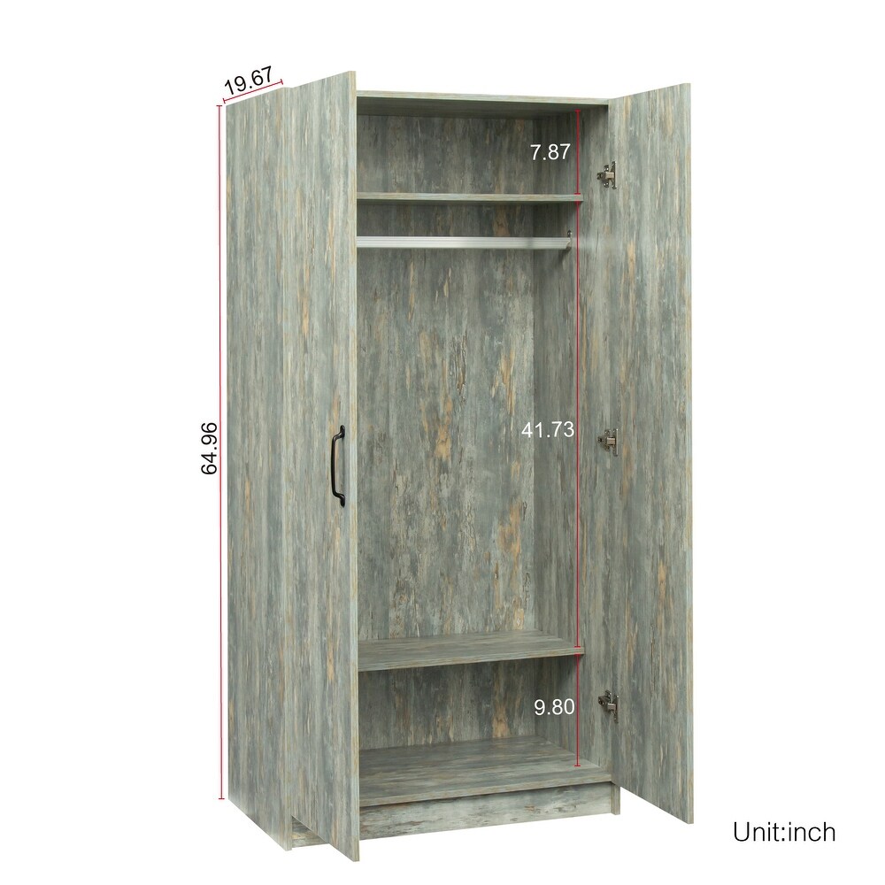 Bedroom High Wardrobe with 2 Doors