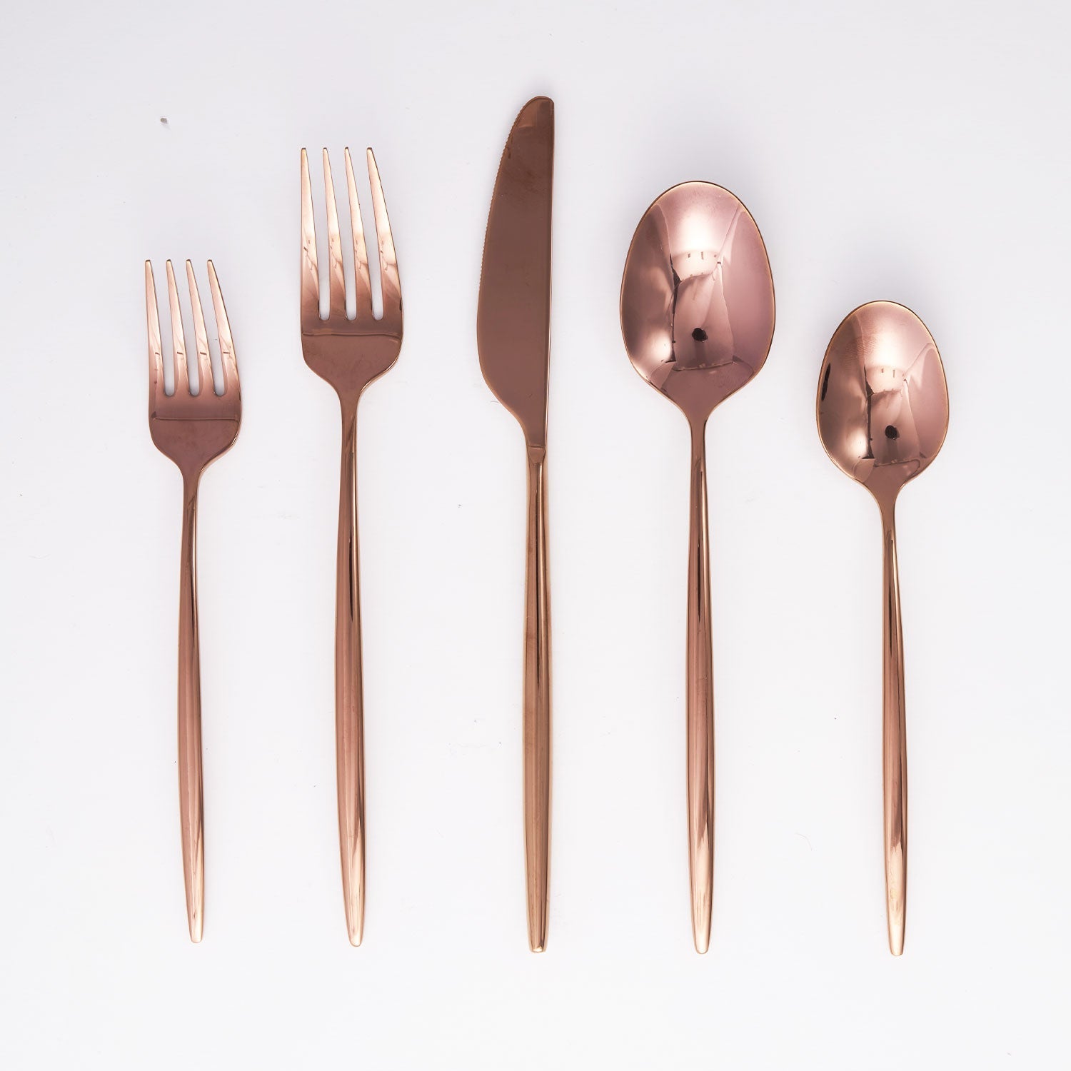 Gaze Copper Mirror 20-Piece Flatware Set