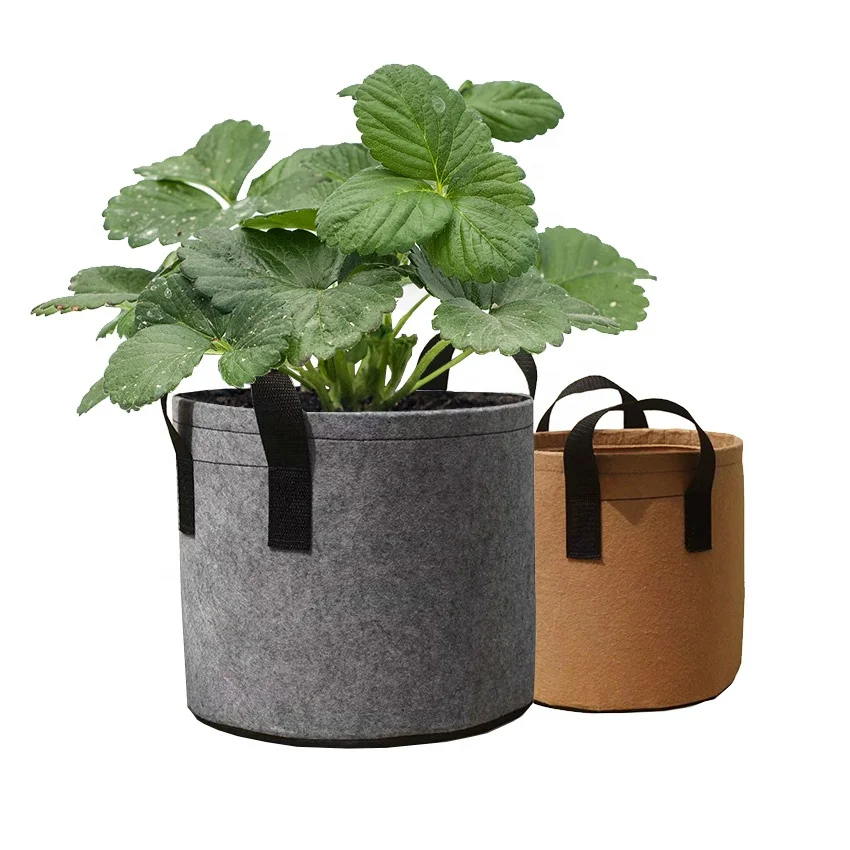 Hyh Custom Reusable Grow Bags Vegetable Grey Grow Bags For Garden Supplies