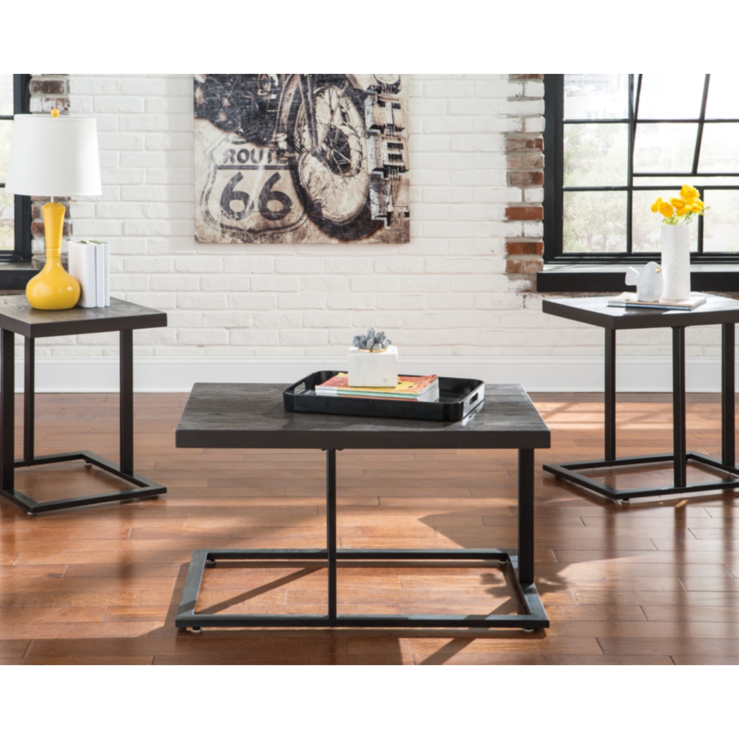 Airdon Contemporary 3-Piece Table Set