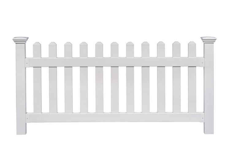 Zippity Outdoor Products Newport Permanent Picket Fence with Post and No-Dig Steel Pipe Anchor (3ft x 6ft)