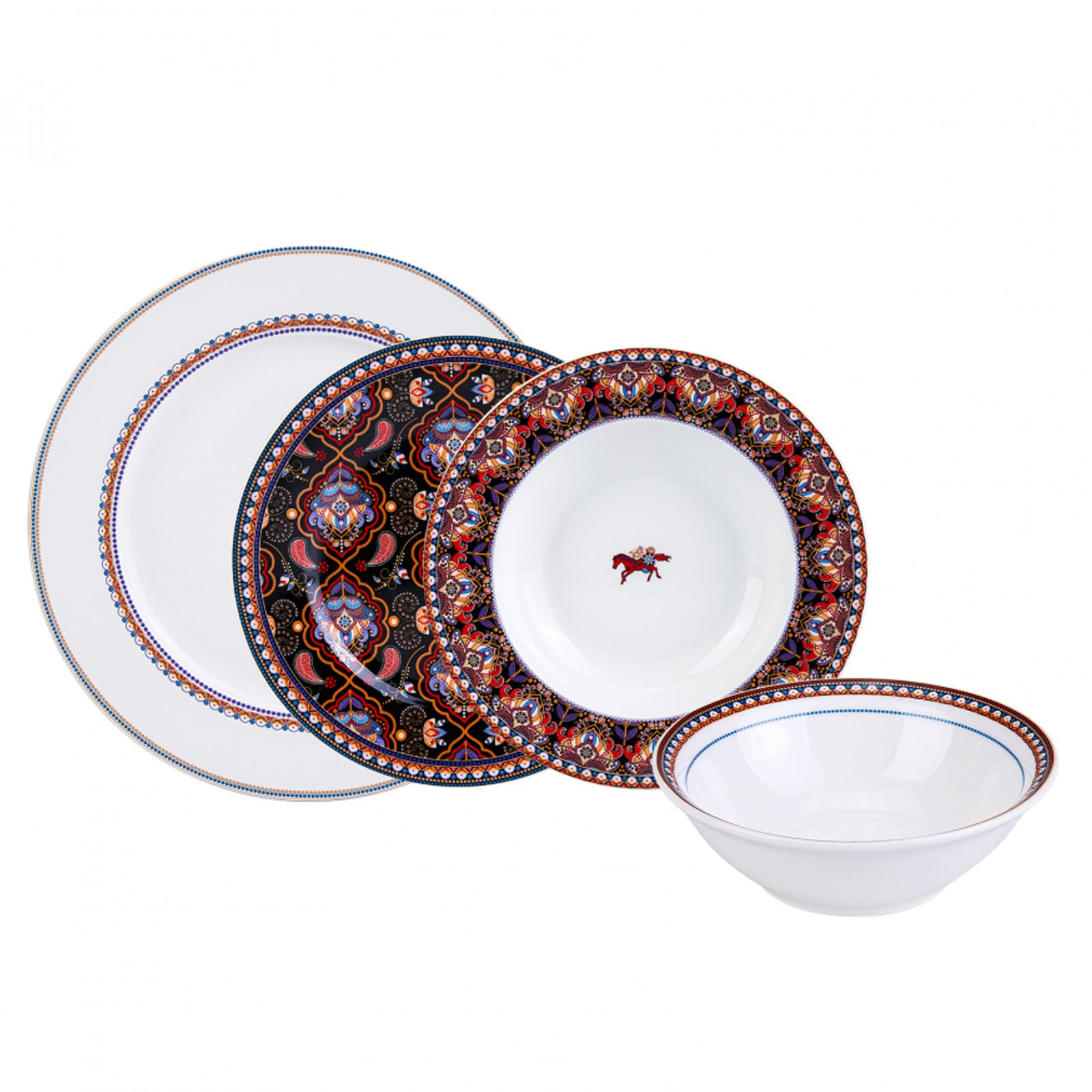 Karaca Agra 24-Piece 6-Person Porcelain Dinnerware 153.03.07.7875