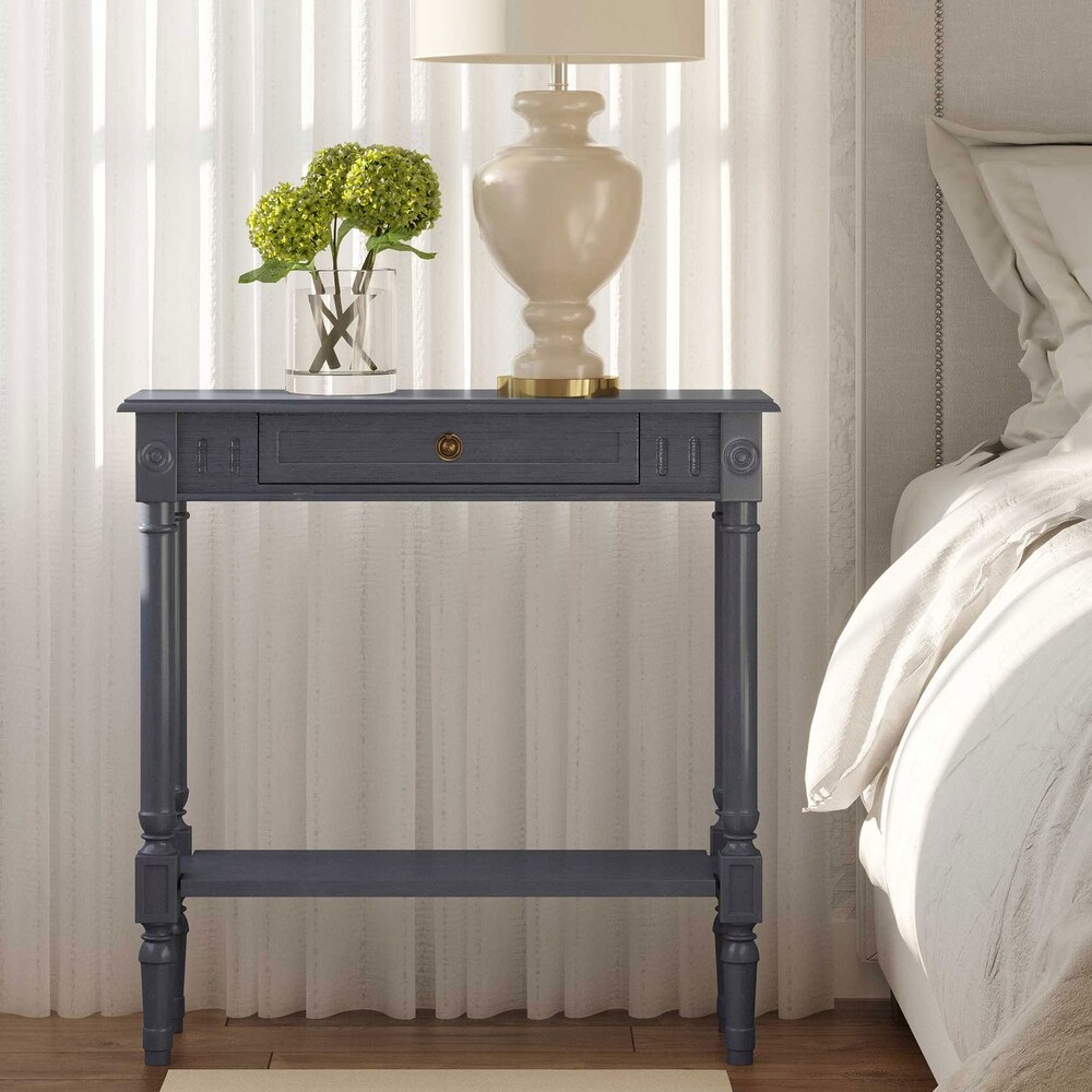 East at Main Wood Console Accent Table with Drawer