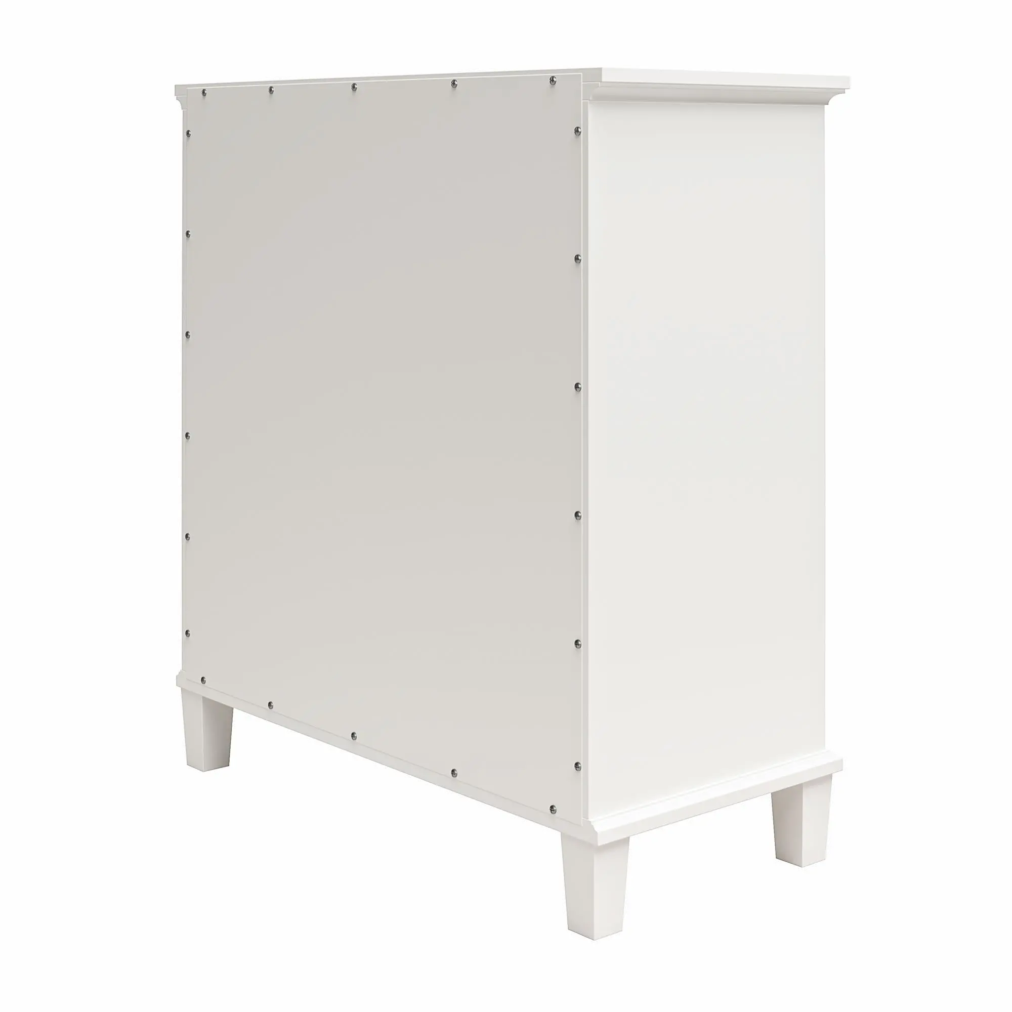 Celeste White Accent Cabinet with Glass Doors