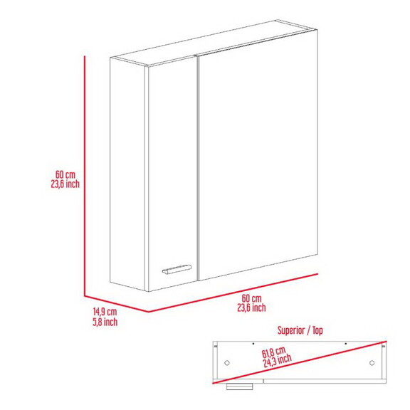 Crawford 4 Shelf Medicine Cabinet Black Wengue B06...