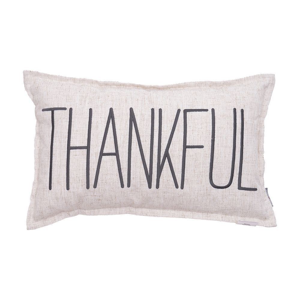 EVERGRACE Waska Thankful Linen Blend Throw Pillow