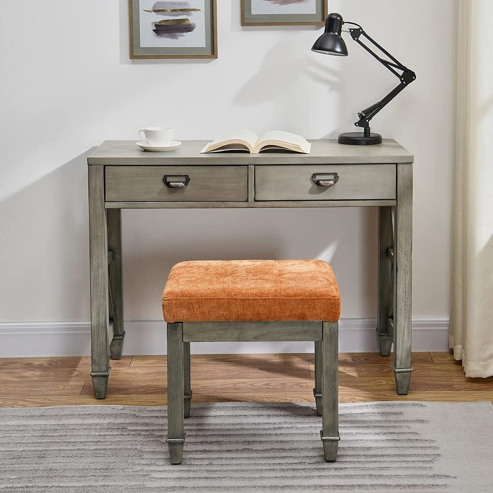 Solid Wood Upholstered Tufted Bench for Bedroom Entryway