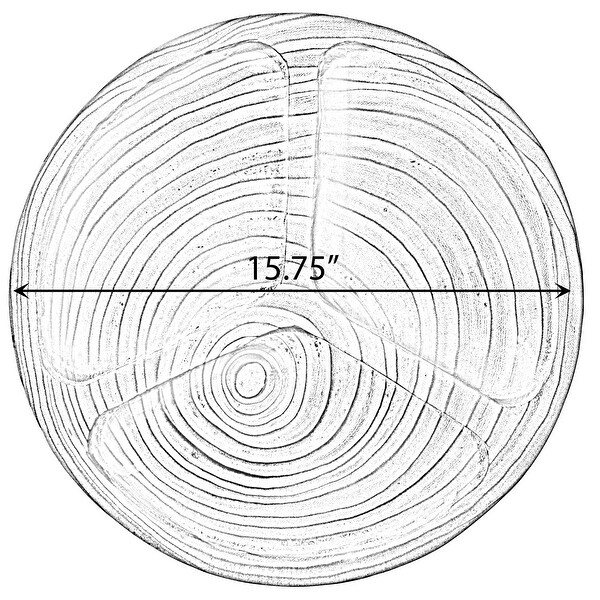 3 Sectional Round Snack Tray for Dining Table and Kitchen Decoration