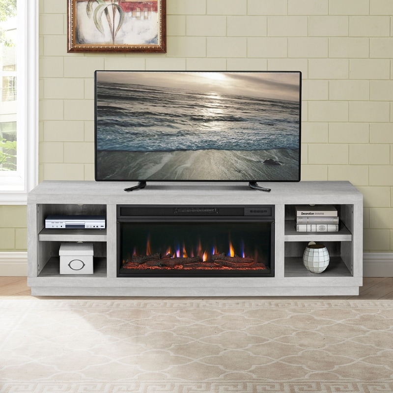 77 in. TV Stand for Tvs up to 85 in. with Fireplace