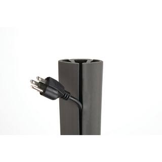 UT Wire 5 ft. Cord Protector with 3-Channels Dark Gray UTW-CP501-GY