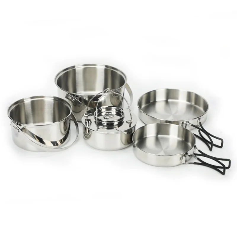 Stainless Steel 3 5 Person Camping Cook Set