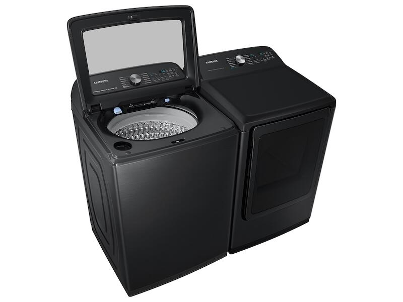 Samsung WA52A5500AV 5.2 Cu. Ft. Large Capacity Smart Top Load Washer With Super Speed Wash In Brushed Black