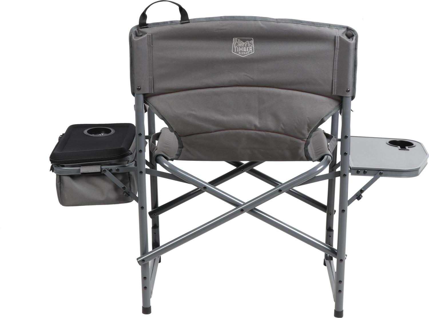 Timber Ridge Laurel Director Camping Chair， Red and Gray， Adult