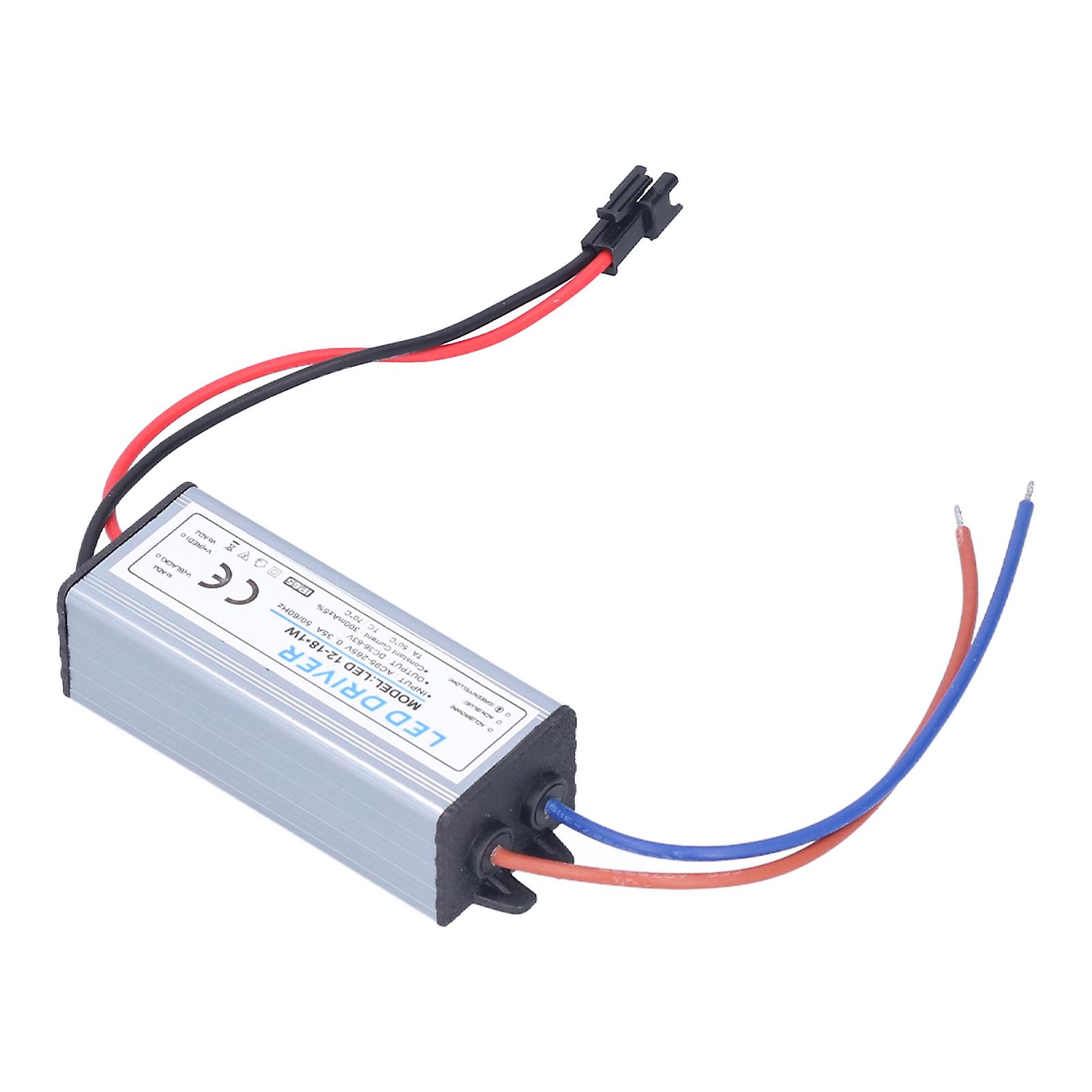 12‑18X1W 300mA LED Driver AC95‑265V/DC36‑63V Waterproof LED Power Driver for LED Light Strips