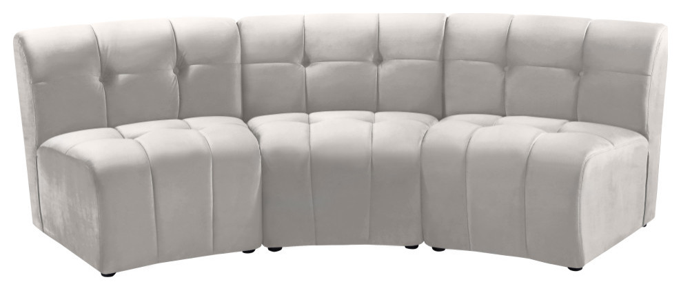 Limitless Modular Velvet 1 Piece Sectional   Transitional   Sofas   by Meridian Furniture  Houzz