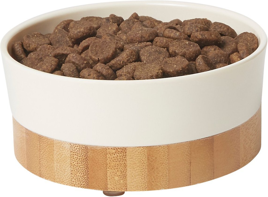 Frisco Melamine Dog and Cat Bowl with Bamboo Base