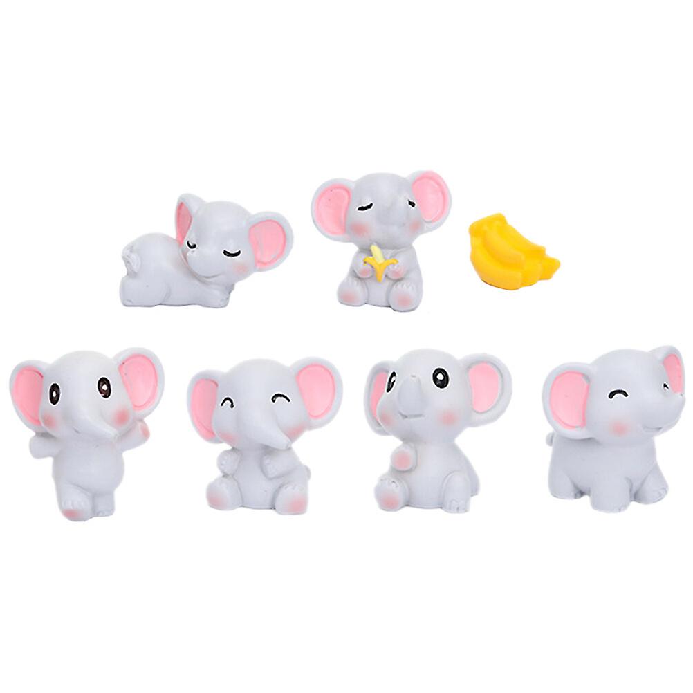 1 Set Of Mini Elephant Figurines Resin Animal Elephant Statue Decors Elephant Figurine Adornments