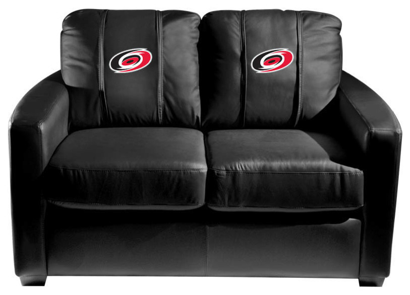 Carolina Hurricanes Stationary Loveseat Commercial Grade Fabric   Contemporary   Loveseats   by DreamSeats LLC  Houzz