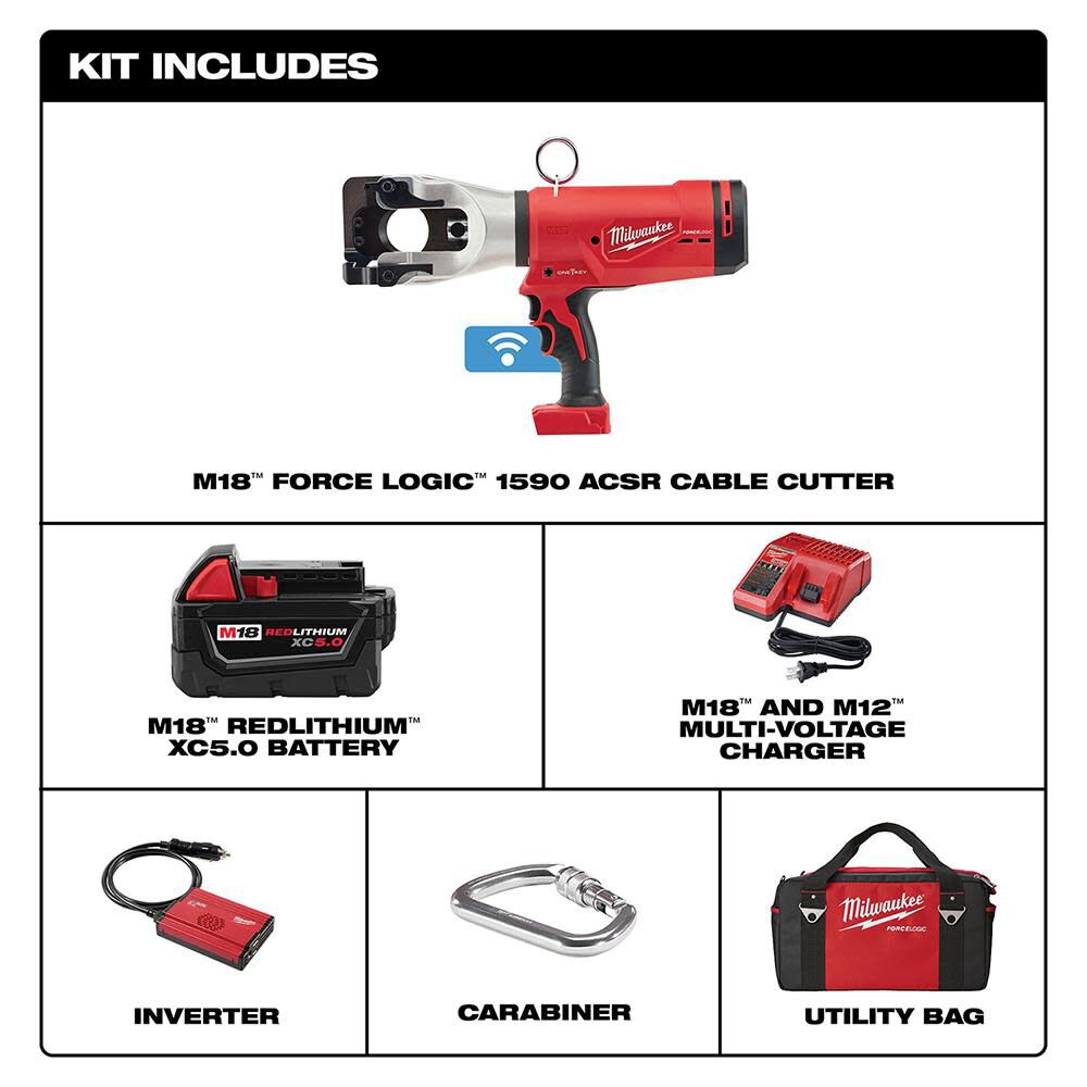 Milwaukee M18 Force Logic 1590 ACSR Cable Cutter 2777-21 from Milwaukee