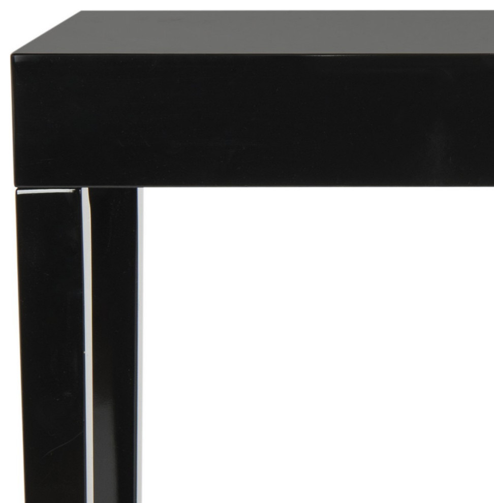 Sandi Mid Century Scandinavian Lacquer Console Table Black   Transitional   Console Tables   by Virgil Stanis Design  Houzz