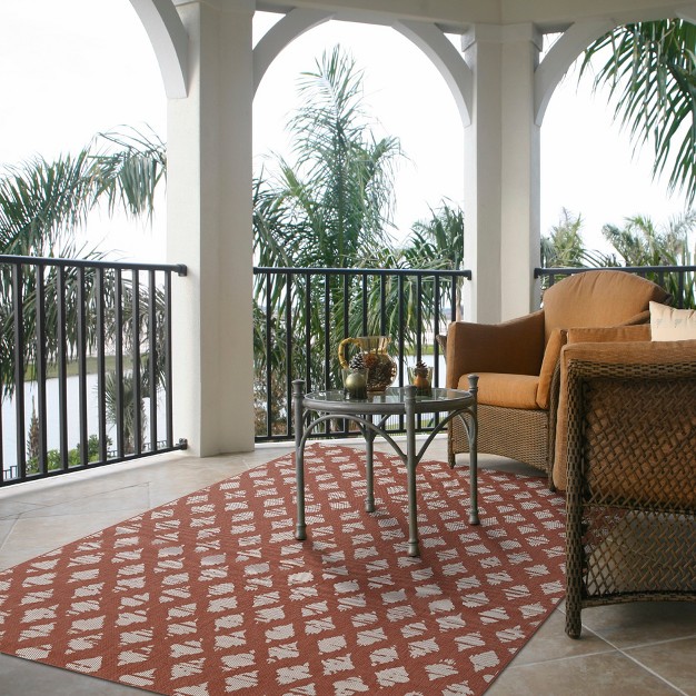 5 x27 3 quot x7 x27 Diamond Outdoor Rug Orange