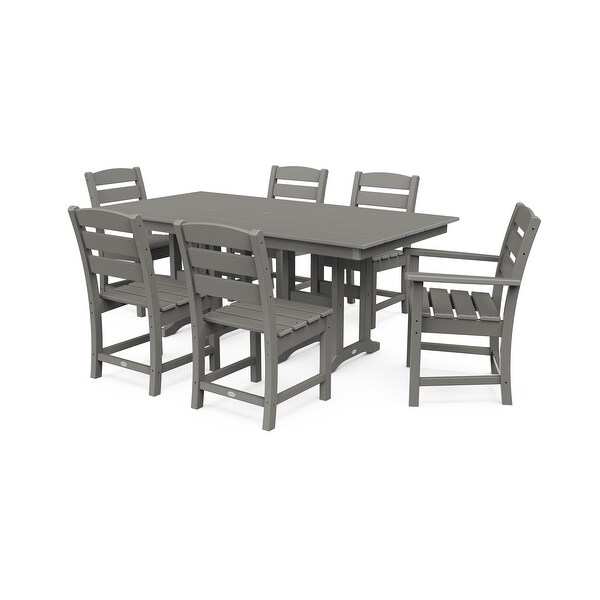 POLYWOOD Lakeside 7piece Farmhouse Outdoor Dining Set