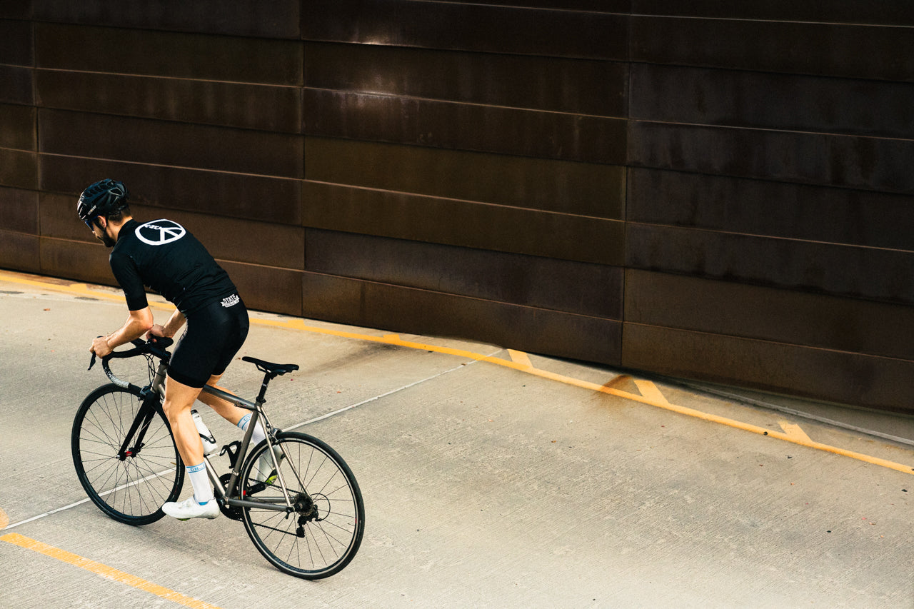 State Bicycle Co. - Peace Jersey  - Sustainable Clothing Collection (Black)