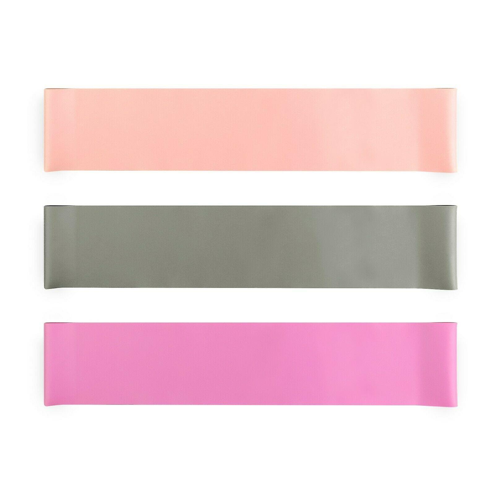 Phoenix Fitness Resistance Bands - Set of 3 Non-Slip Loop Stretch Bands for Exercise and Yoga Workout for Legs， Hips and Glutes - Pink