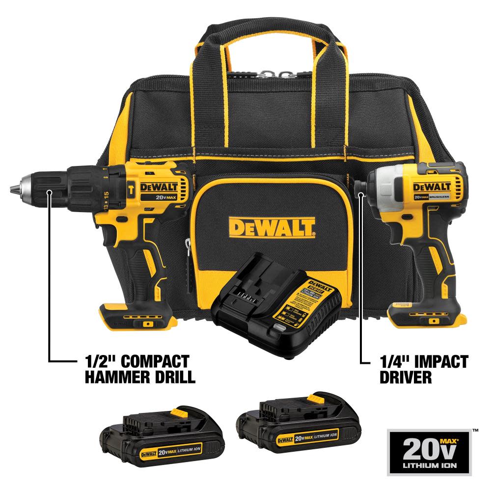 DEWALT 20V Brushless 2 Tool Combo Kit