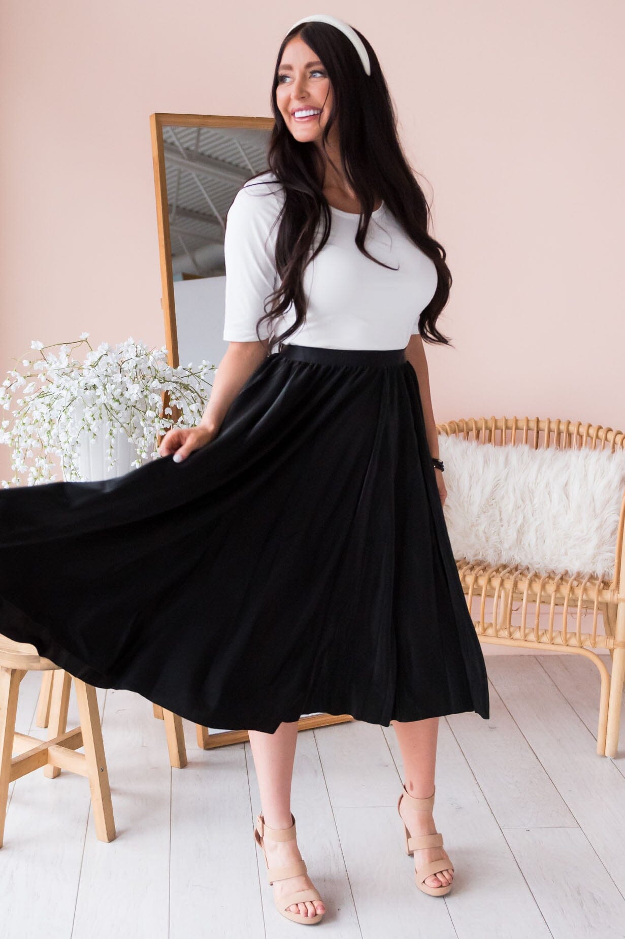 Full Of Charm Modest Circle Skirt