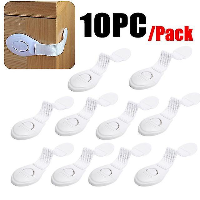 10 Pc Safety Cabinet Cupboard Locks Child Proof Tools Door Cabinet Drawer Tape Fridge Lock Baby Infant Safety Protect